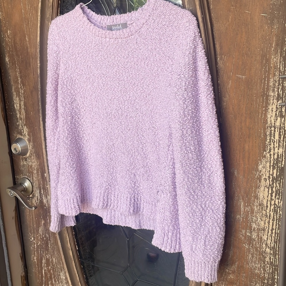 Marled Textured Violet Sweater! Small